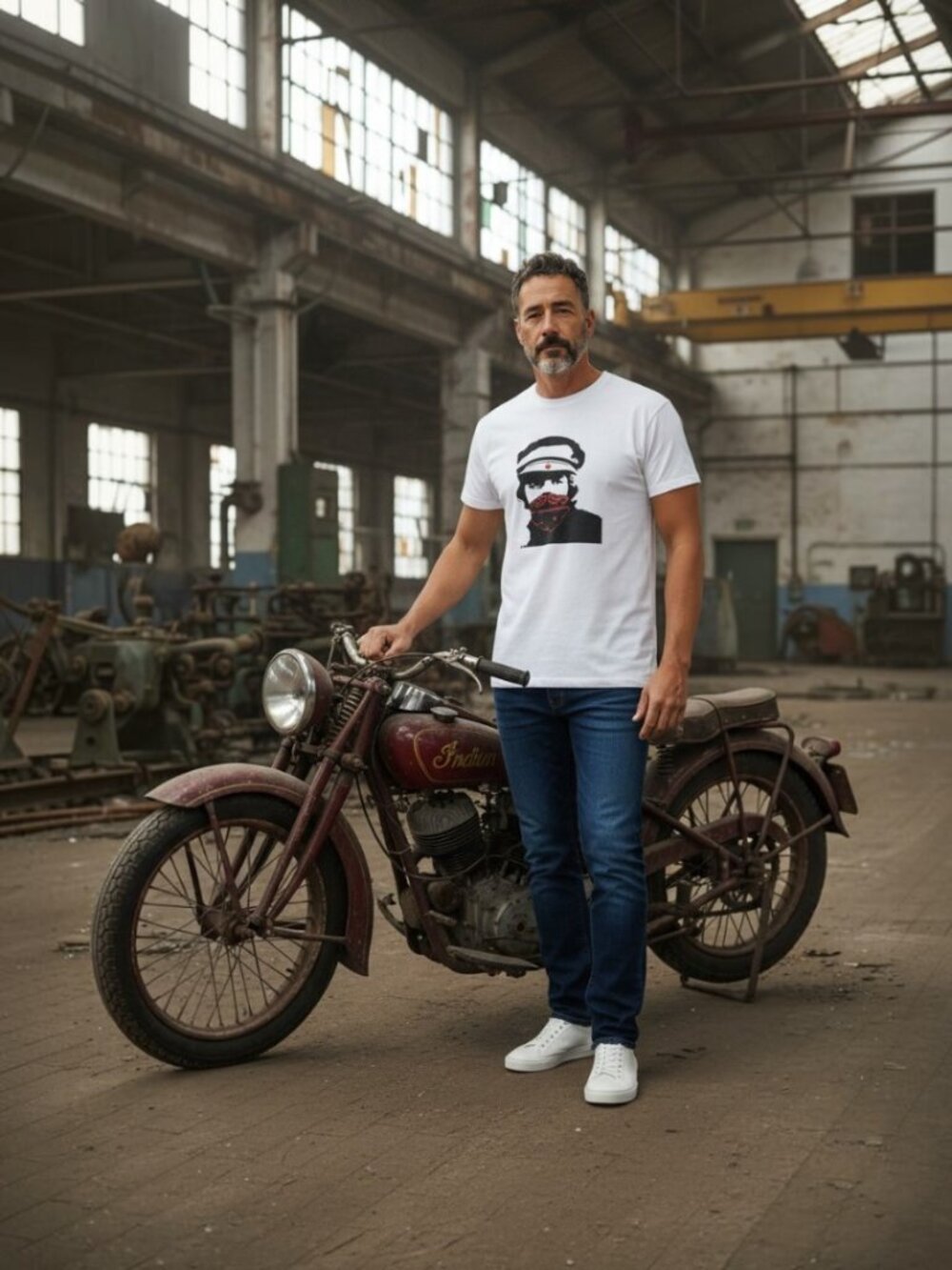 Robert Graham Graphic Rebel Bandit Tee – White Designer T Shirt
